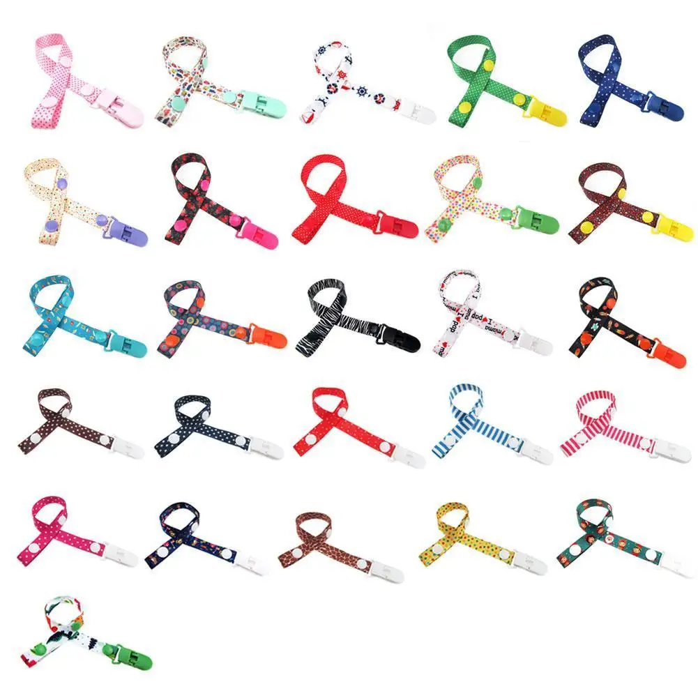 

Baby Pacifier Clip Chain Ribbon Dummy Holder Soother Pacifier Clips Strap Nipple Holder For Infant Feeding Anti-dropping Clip