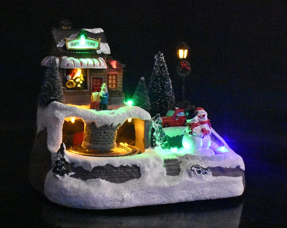 Светодиодный светильник музыка Рождественское украшение снежный дом с