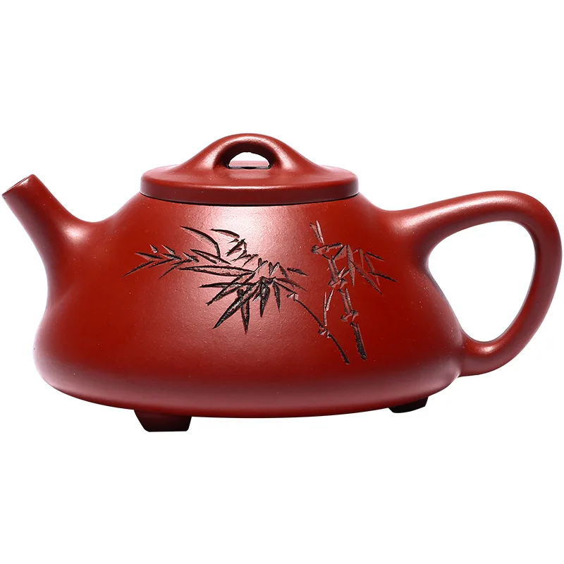 

Yixing purple clay pot origin Dahongpao hand carved ziye Shipiao Teapot Tea Set
