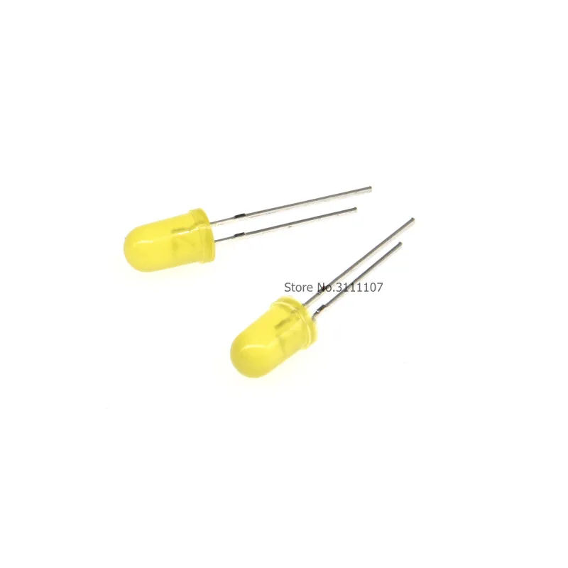200 шт./лот 5 мм желтый светодиодный Диод круглый рассеянный цвет лампа F5 DIP