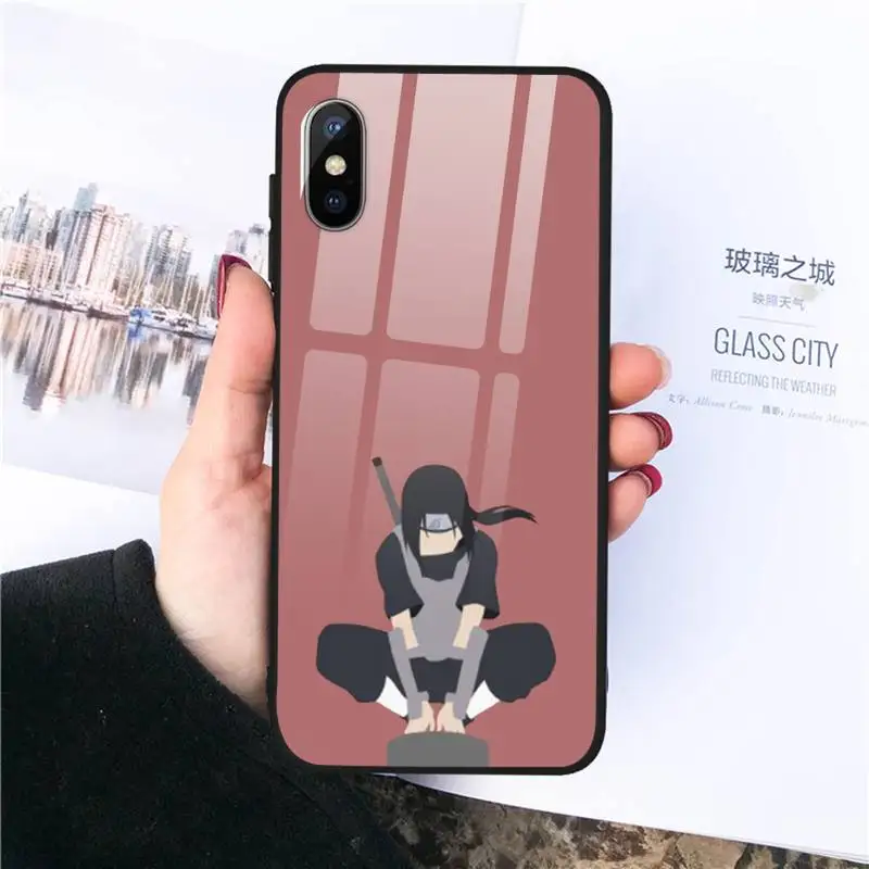 

Naruto Itachi Uchiha Japanese Phone Case Tempered glass For iphone 11 12 PRO MAX X XS XR 5C 6 6S 7 8 plus