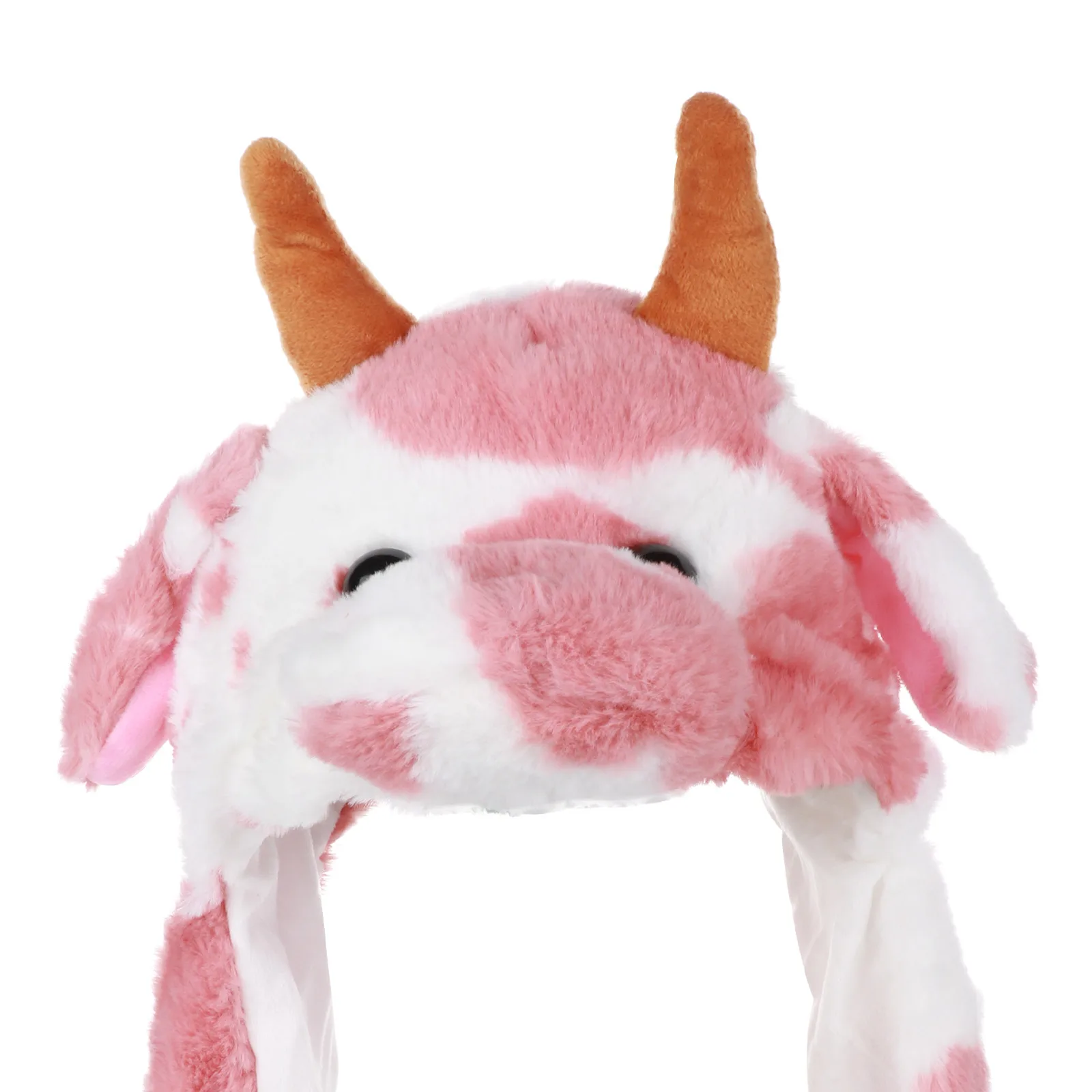 

Winter Girls Animals Ear Moving Jumping Hats Children Women Warm Plush Lovely Cap Kids Cute With Lamp Funny Hats