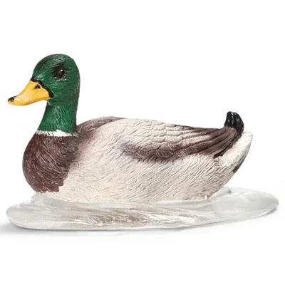 swimming duck Настоящий зоопарк, джунгли, Животные фермы, модель серии 2, петух, коза, утка, Выдра, детские развивающие игрушки для детей, подарок - Цвет: swimming duck