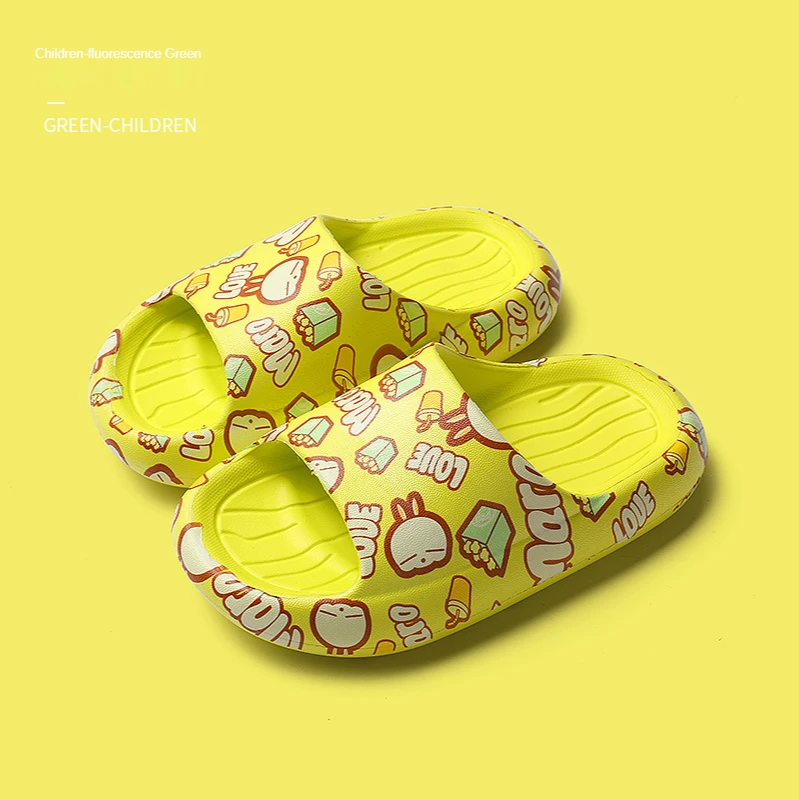 

Summer boys and girls home slippers, indoor non-slip cartoon shoes, bathroom soft-soled slippers, beach shoes