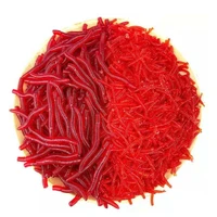 as 100pcs lifelike earthworm fishy smell red worms soft bait simulation carp bass fishing lures artificial silicone pesca