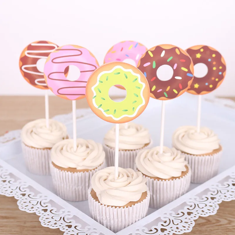 Cakelove 6 шт./лот бумажные пончики вечерние топы для торта детей с днем рождения