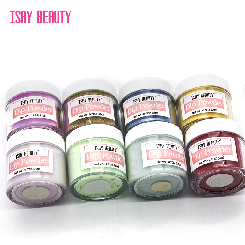 ISAYBEAUTY 20 грамм окунания порошок без лампы для лечения Ногтей Dip длительного