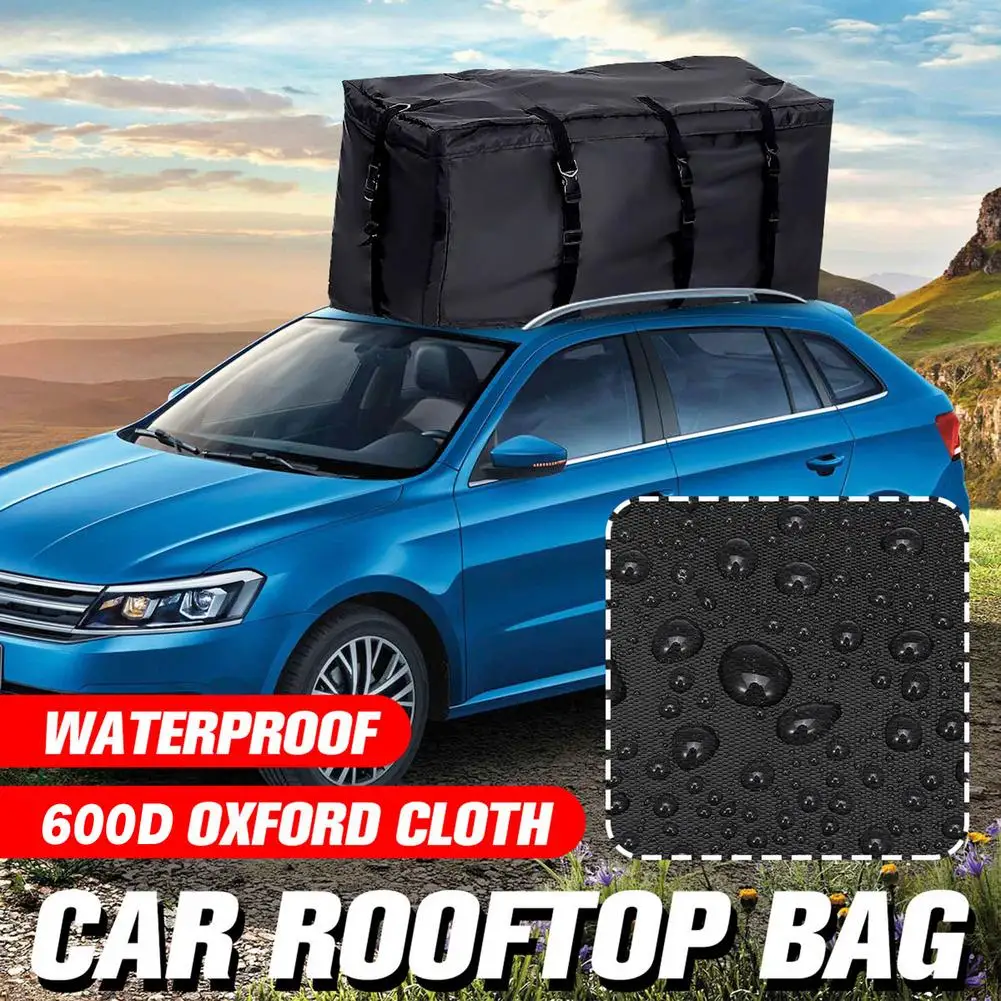 

Car Roof Bag Duffel Bag Sunscreen Dustproof Waterproof 600D Oxford Cloth Outdoor SUV Foldable Self-driving Tour Equipment Bag