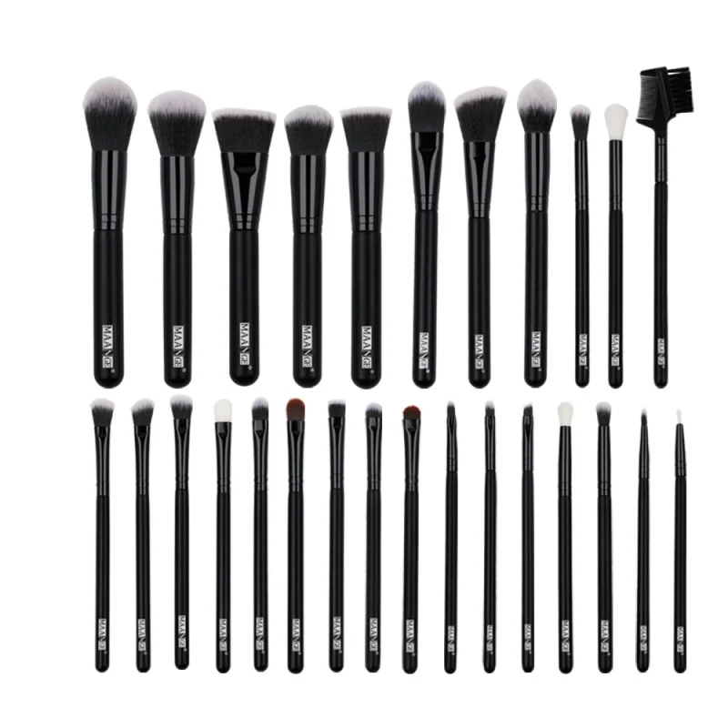 27 шт. кисти для макияжа пудра тени век хайлайтер кисть бровей натуральные волосы
