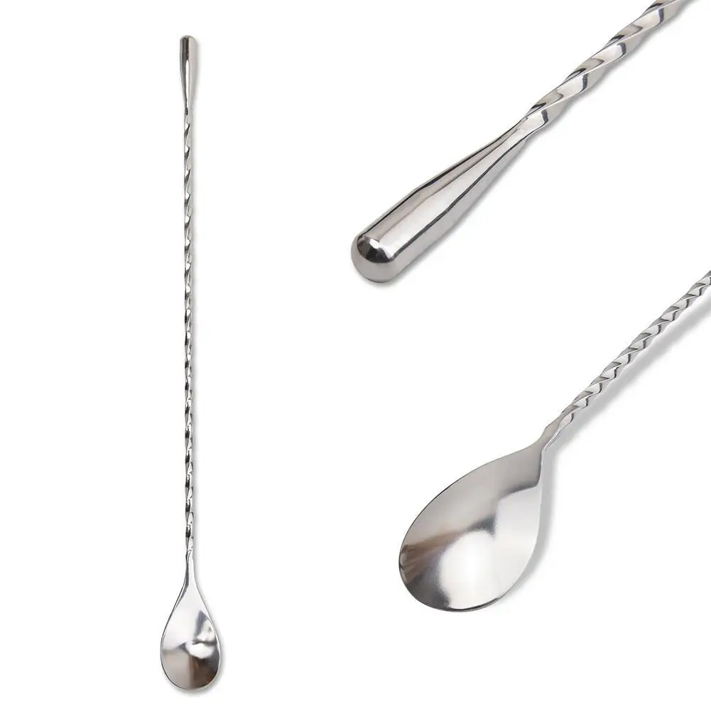 

1pcs Steel Stirring Spoon Cocktail Spoon Kitchen Utensils Double Stick Stir Stick Cocktail Bar Bar Utensils