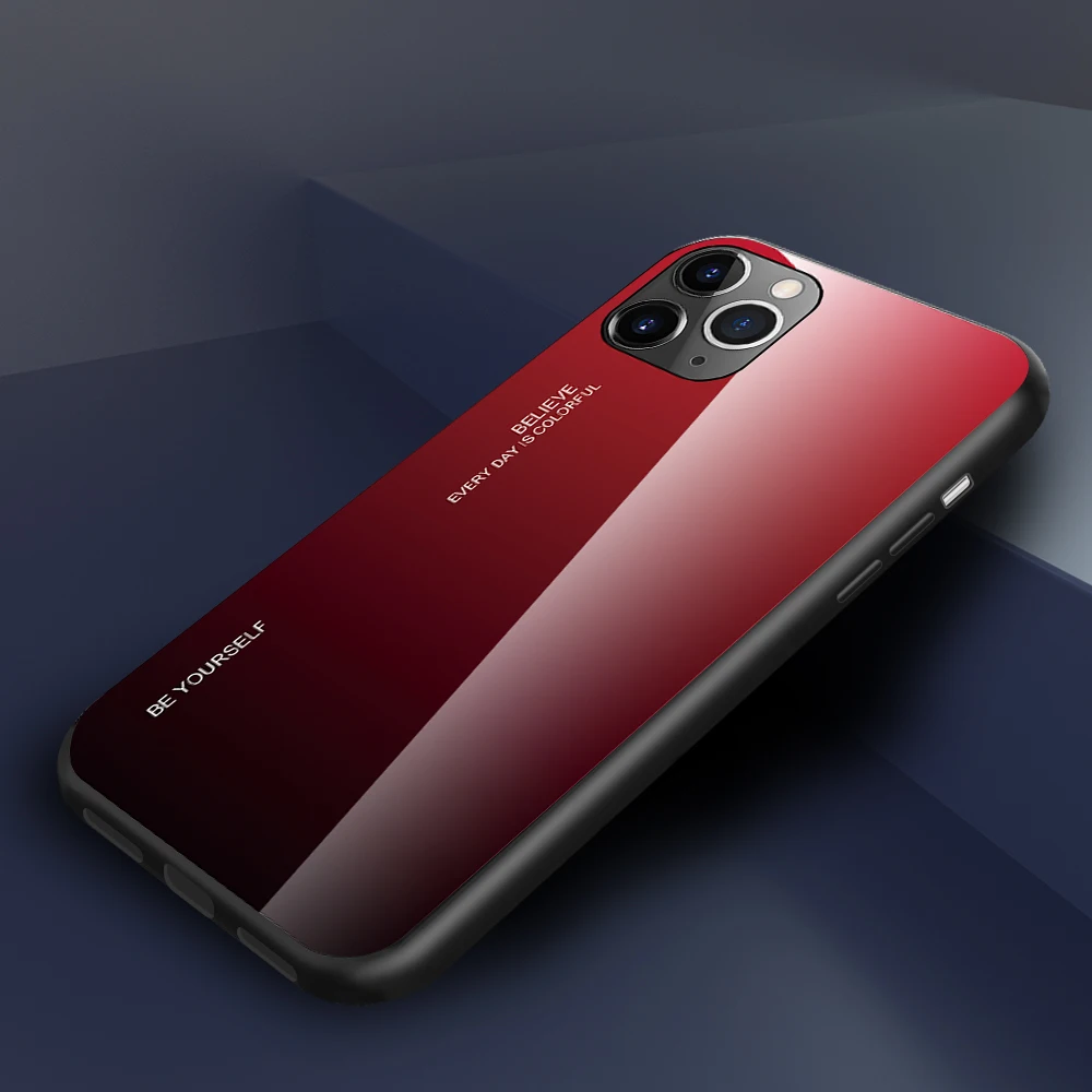 Youth Colorful Glass Case for iPhone 11 Pro Max XR Xs Coque Cover 7 6s 8 Plus Cases | Мобильные телефоны и аксессуары