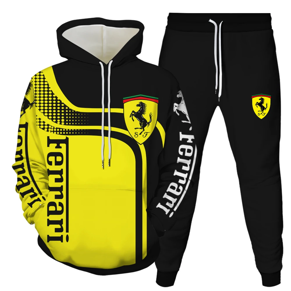 

hot Sale Men's Sweatshirt Pullover Sweater + Pants Two-piece Sportswear Men's Sportswear Fitness Suit Fashion Casual Suit