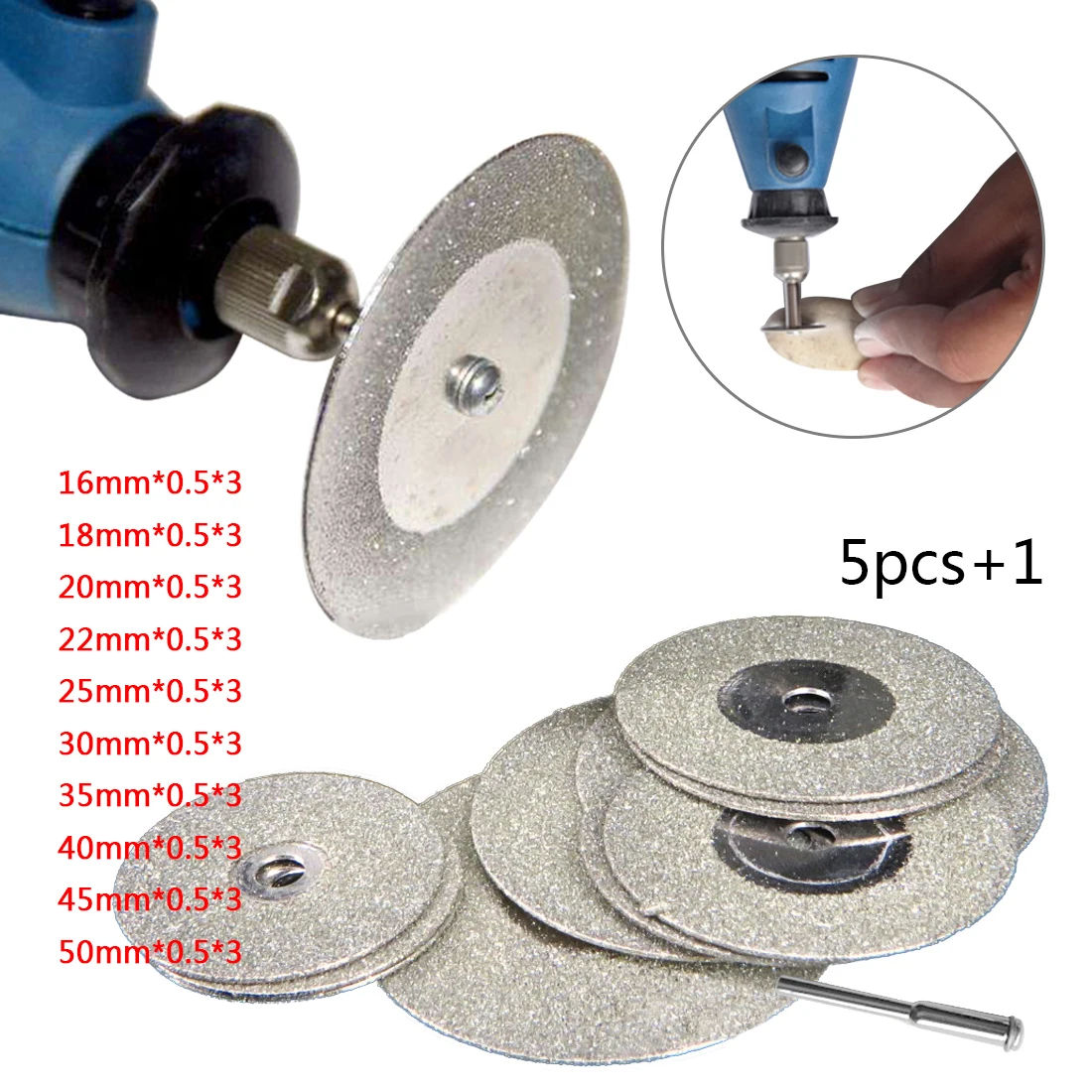 Dremel Accessories Circular Saw Diamond Grinding Wheel Cutting Disc Dremel Rotary Tool Diamond Discs 16-50mm 5Pcs/Lot