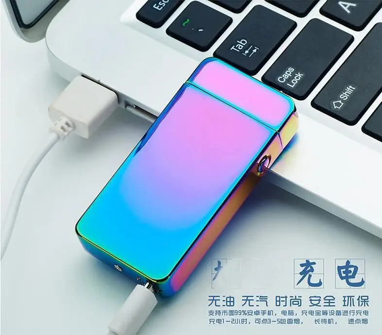 Видео шоу USBClassic Inovation двойная дуговая Зажигалка Ветрозащитная электронная USB зарядка плазменная сигарета для курения электрические зажигалки