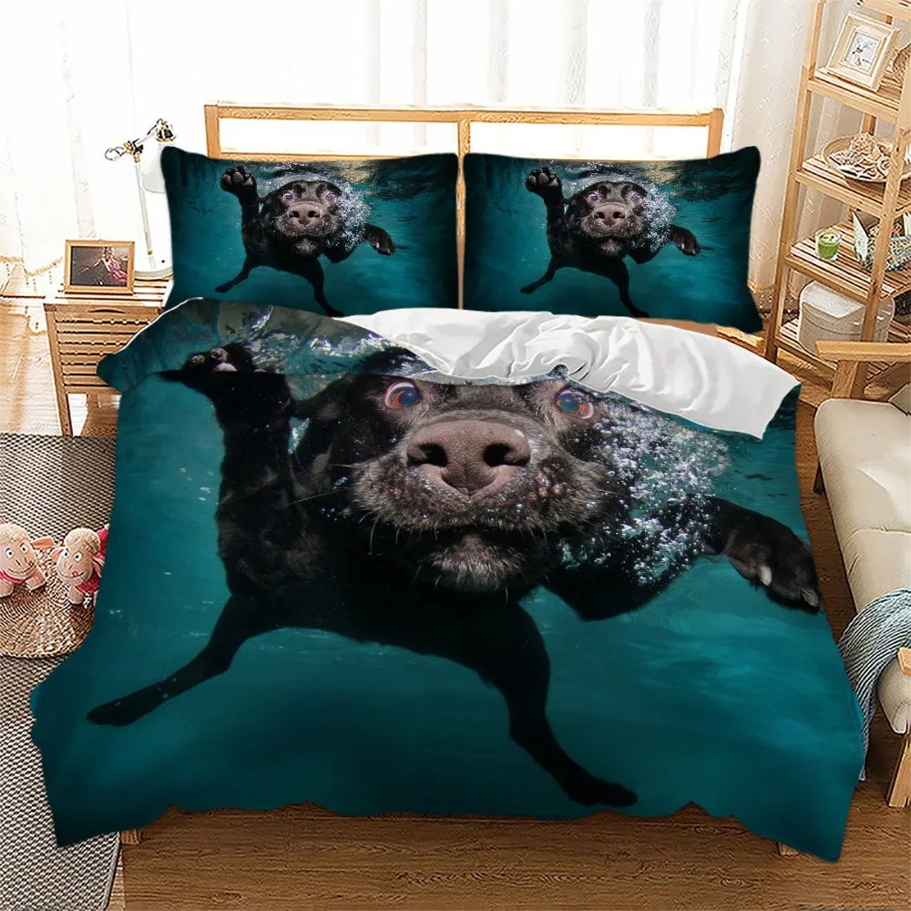 

3d Pet Dogs Bedding Set King Queen Double Full Twin Single Size Bed Linen Set