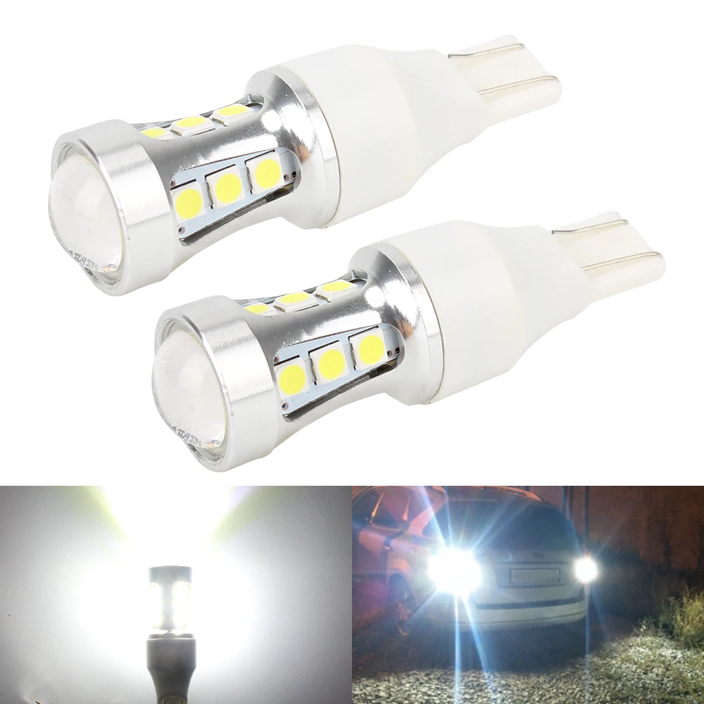 

1000LM 3030 18SMD Super Bright Car Reverse Backup Lights W16W LED Bulb Canbus 6000K White 12V T15 LED Signal Light 2Pcs