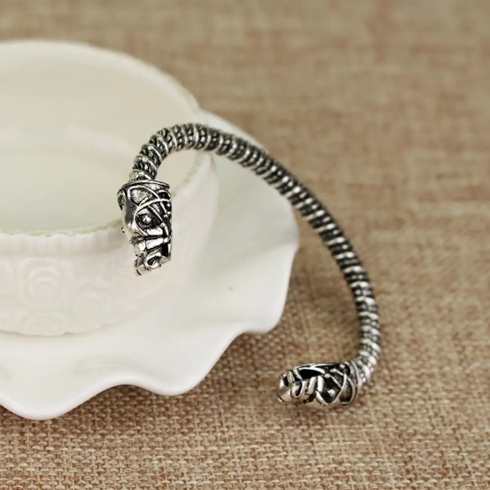 Персонализированные Творческие Волчья Голова открытие регулируемый браслет