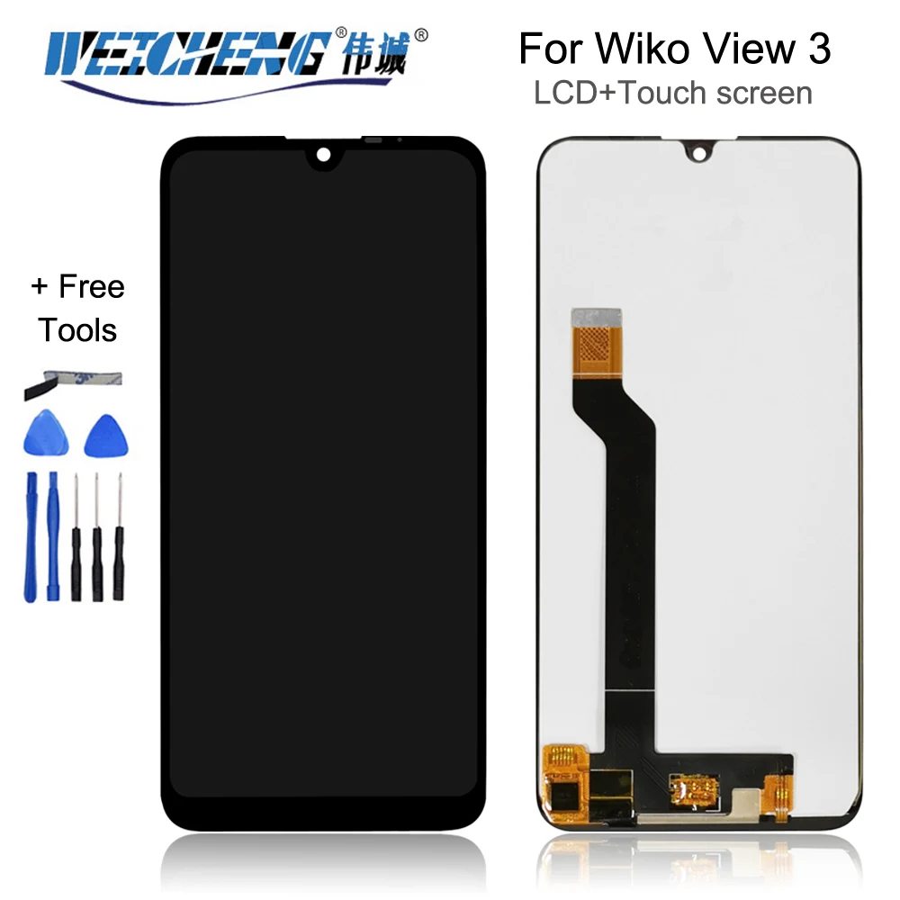 6,26 ''для Wiko View 3 ЖК-дисплей и сенсорный экран в сборе Полный ЖК-экран для Wiko View 3 стеклянная панель+ инструменты