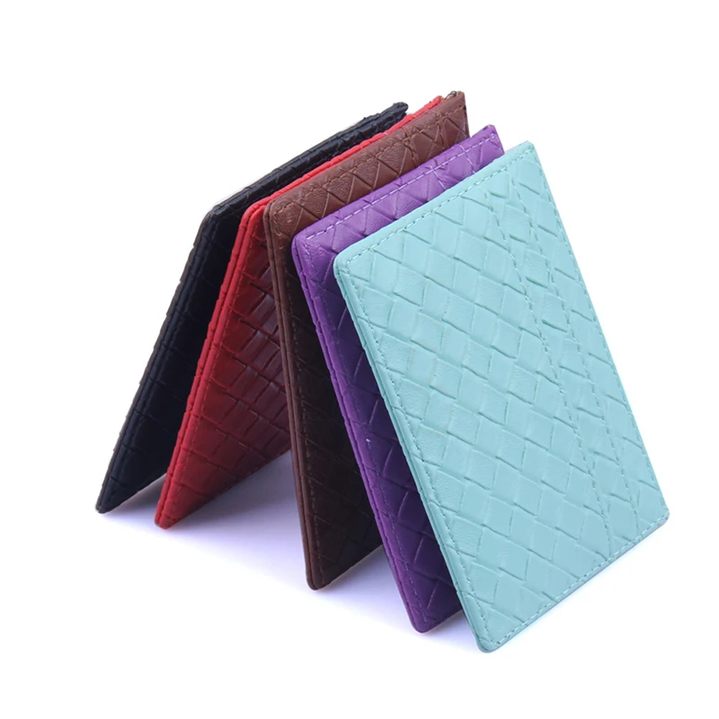 

Fashion PU Leather Card Case Male And Female Solid Color Card Case Business Style Ultra-thin Woven Pattern Card Case