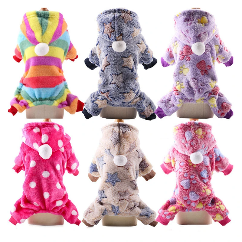 

XS-2XL Soft Fleece Dog Jumpsuit Winter Warm Dog Clothes Small Puppy Coat Pet Outfits Dog Hoodie Pets Clothing for Yorkie Pug