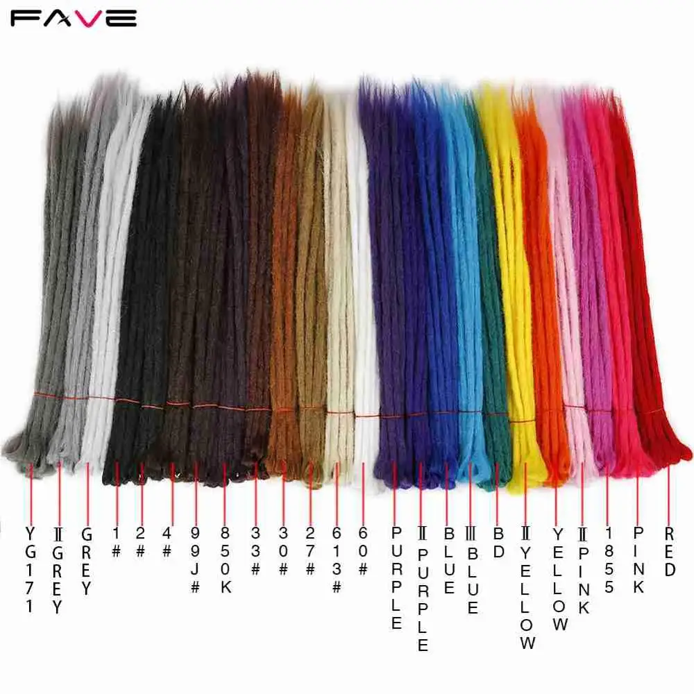 FAVE синтетические мягкие Накладные крючком дреды ручной работы для женщин и