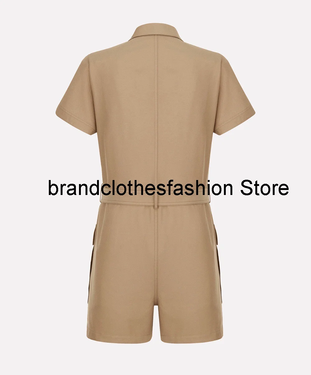 

2021 Autumn New Tooling Style Design Khaki Jumpsuit Women Playsuits