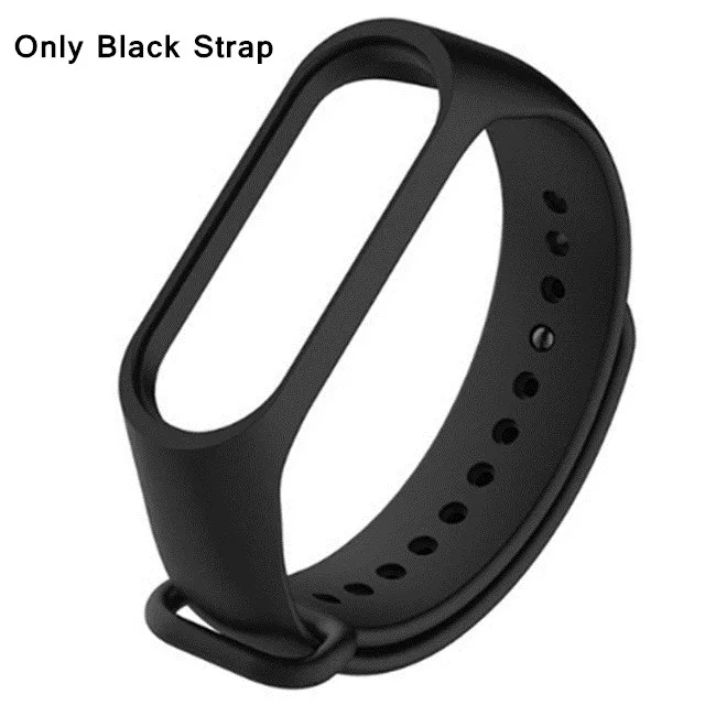 Black Для Xiaomi mi Band 4 3 ремешок розовый винный красный цвет ТПУ силиконовый браслет для Xio mi band 4 3 Band 4 band 3 браслет(не - Цвет: Black