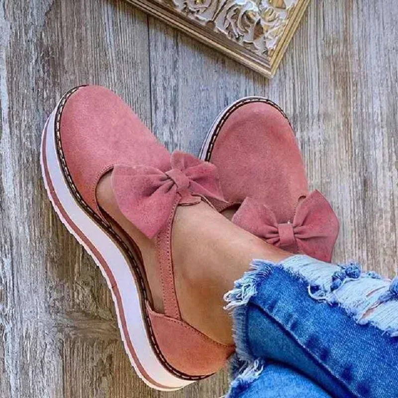 

New Women flats shoes For Women black red Bow Sandals Summer Shoes Flip Flop Comfortable autumn Retro fashion Sandals Large size