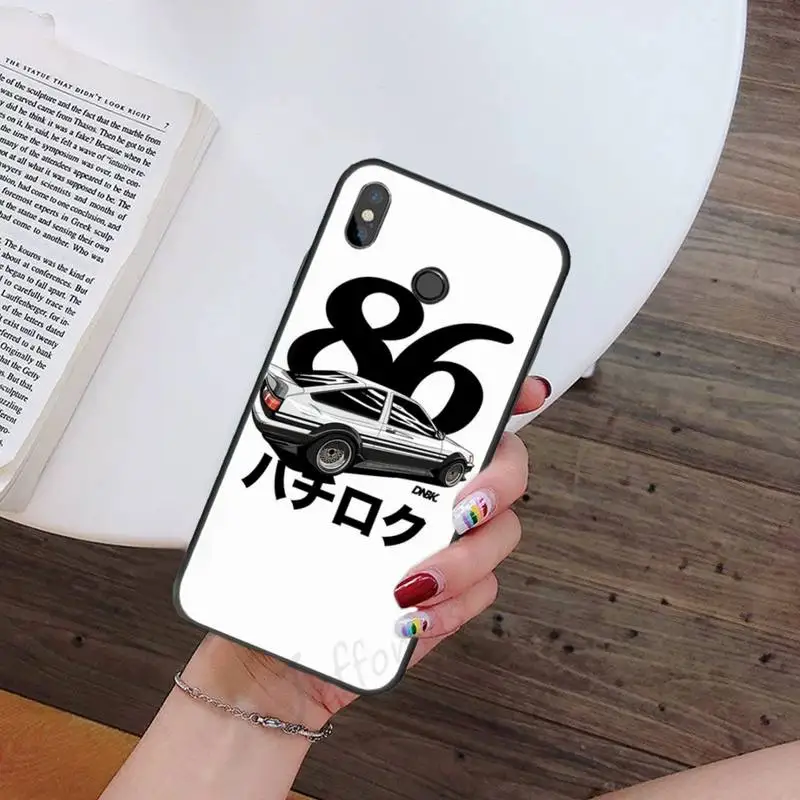 

Initial D AE86 anime car high quality Phone Case cover For Xiaomi Redmi note 7 8 9 t k30 max3 9 s 10 pro lite