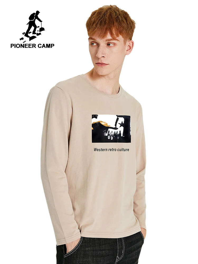 Pioneer Camp Streatwear футболка с длинным рукавом для мужчин хлопок многоцветный осень