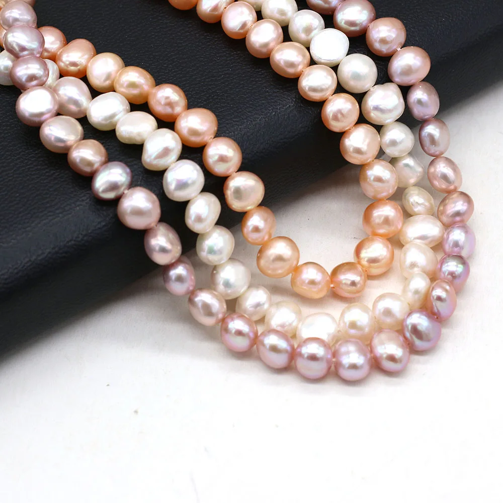 

Бусины Из Натурального пресноводного жемчуга, двусторонние светлые бусины неправильной формы 7-8 мм для изготовления ювелирных изделий «сд...