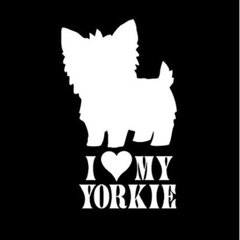 DAWASARU Виниловая наклейка с надписью I LOVE MY Yorkie Terrier на автомобили грузовики фургоны