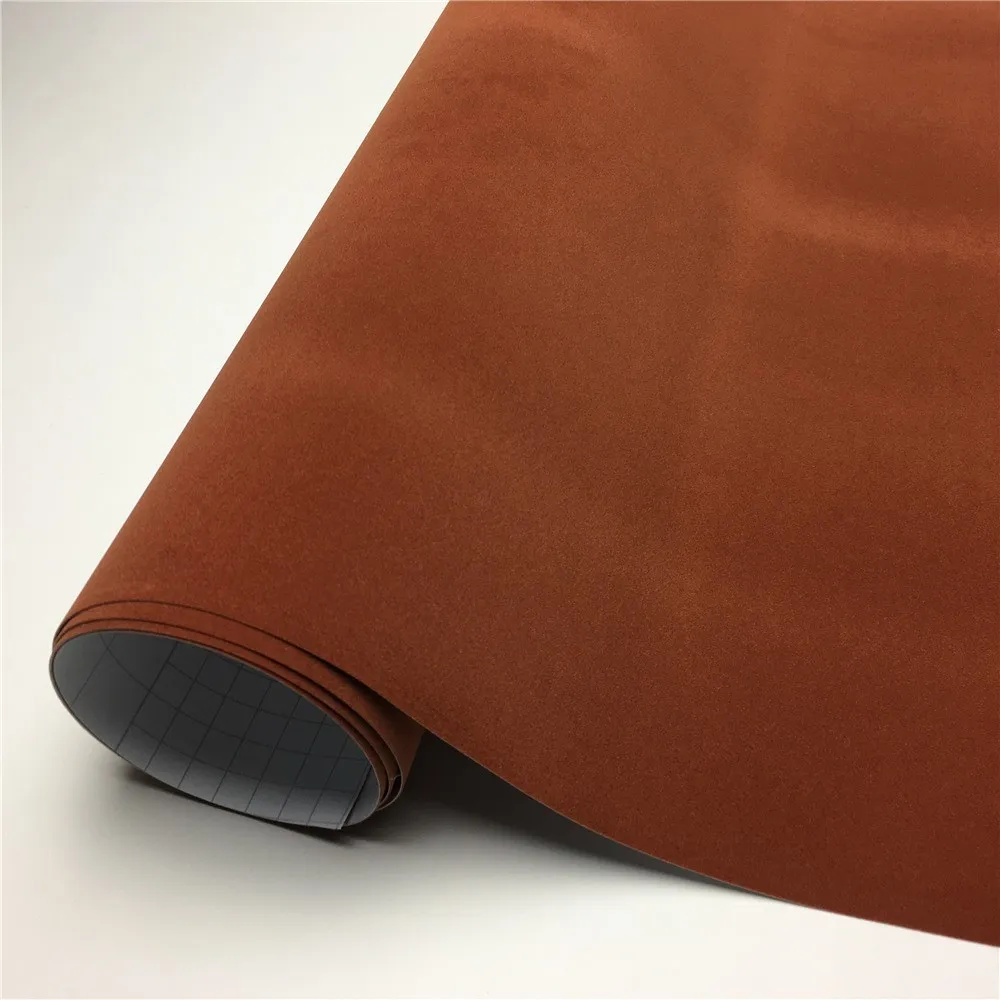 Коричневая бархатная виниловая пленка для автомобиля оборачивающаяся наклейка