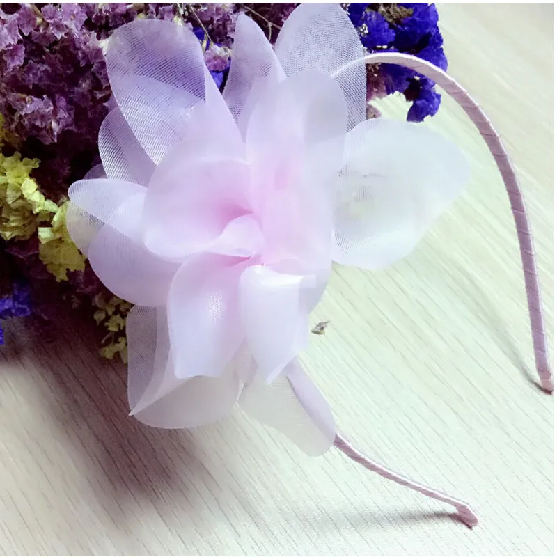 1 шт. Детские аксессуары для волос Корейский ручной работы шифоновый ободок с