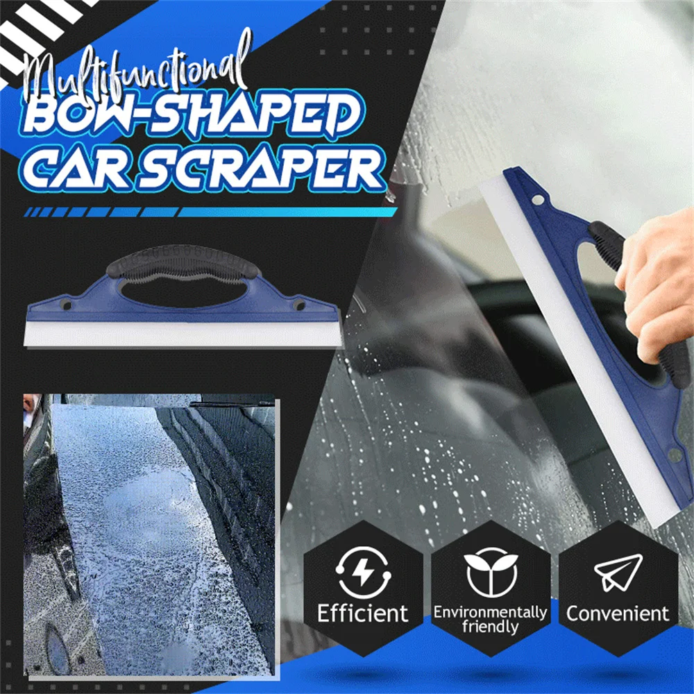 

Multifunction Car Window Cleaning Glass Scraper Flexible Silicone Wiper Handy Squeegee Car Blade Clean Scraping Film Scraper