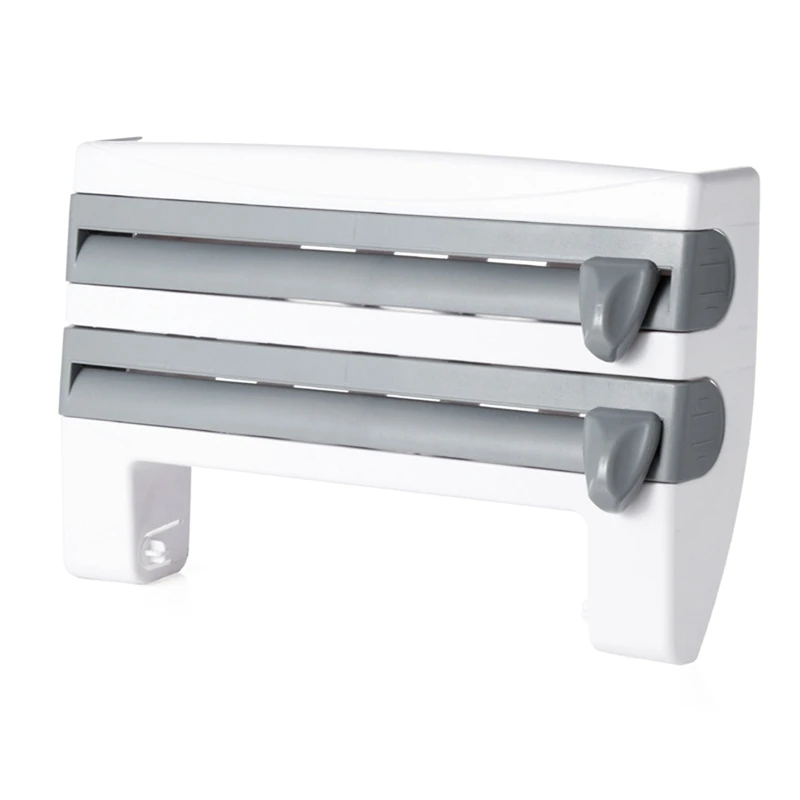 

Kitchen Organizer Paper Towel Holder Cling Film Cutting Holder Sauce Bottle Tin Foil Paper Storage Rack Kitchen Shelf