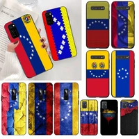 cutewanan venezuela flag pattern black tpu soft phone case cover for samsung s20 plus ultra s6 s7 edge s8 s9 plus s10 5g