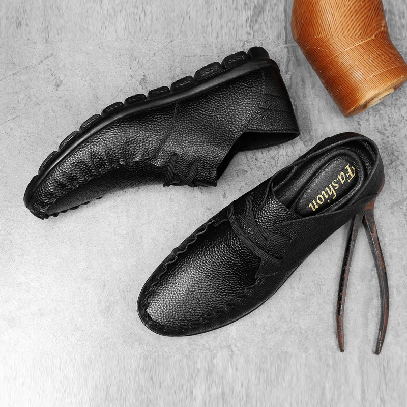 

Shoe Casual Man Men's Casual Leather Shoes Fashion Sneakers Zapatos Casuales Para Hombre De Cuero Mens Slip On Spring