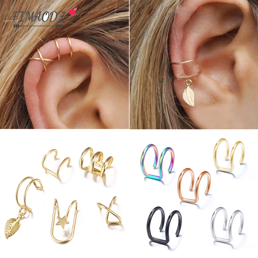 FIMAODZ Модный не проколотый клипса для ушей с-образной U-образной формы клипсы