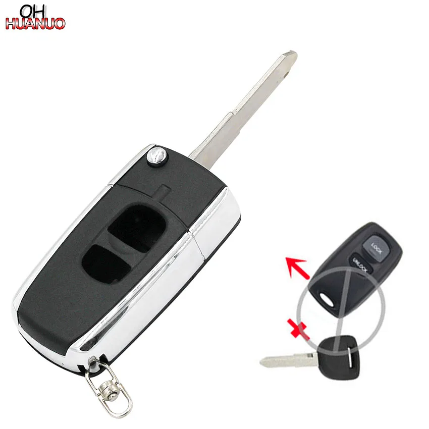 2 кнопки дистанционного флип чехол для ключа автомобиля оболочка Fob Mazda 3 5 6 323 626 |