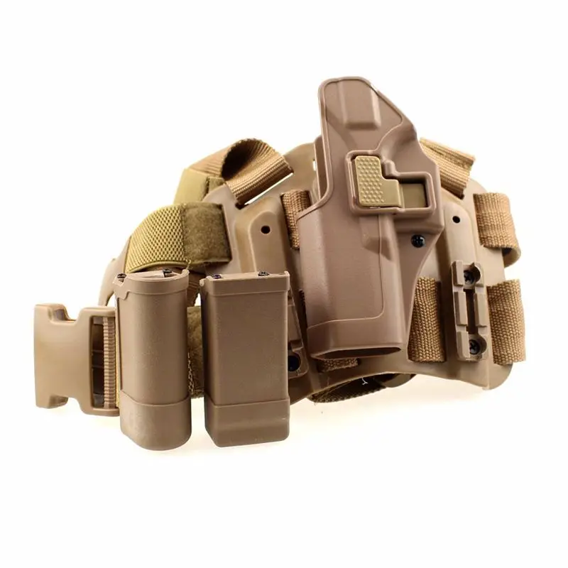 

Military Combat Gun Leg Holster Gun Case Tactical Left Hand Thigh Leg Holster for Glock 17 19 22 23 Pistol With Magazine Pouch