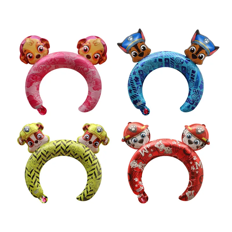

Genuine Paw Patrol Cartoon Shape Aluminum Film Balloon Kawaii Figures Headband Children's Party Decoration Supplies Gift Balloon