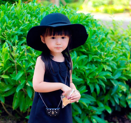 Summer Beach Sun Protect Caps Toddler Girls Kids Bowknot Hat Bowler Bonnet Sweet Girls Photography Props 2-8T