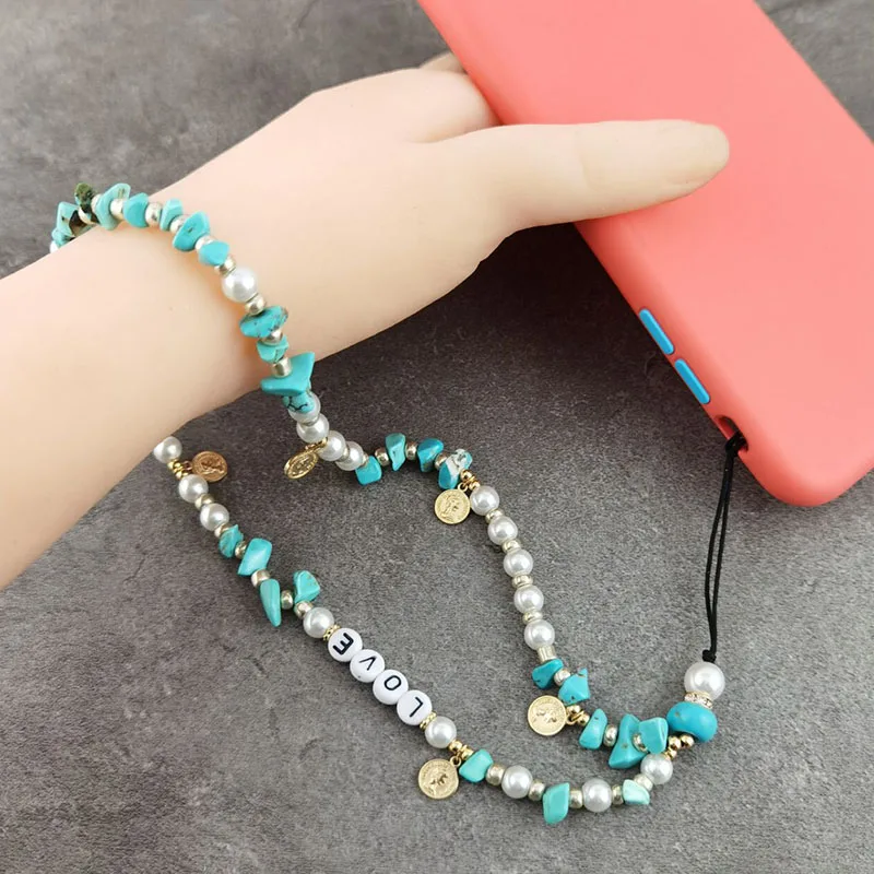 Universal Phone Charm Strap Mobile Chain Multi Color For Girls Phone Choker key Chain Strap Lanyard for Keys  Lady Gift
