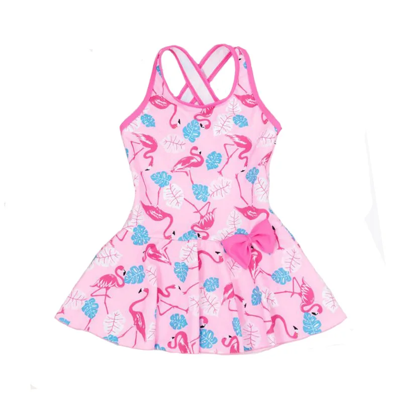 

3~10Y Baby Girls Swimsuit One Piece Children Swimwear Kids Swimming Outfits 2021 Summer High Quality Beach Wear Swimming Dress