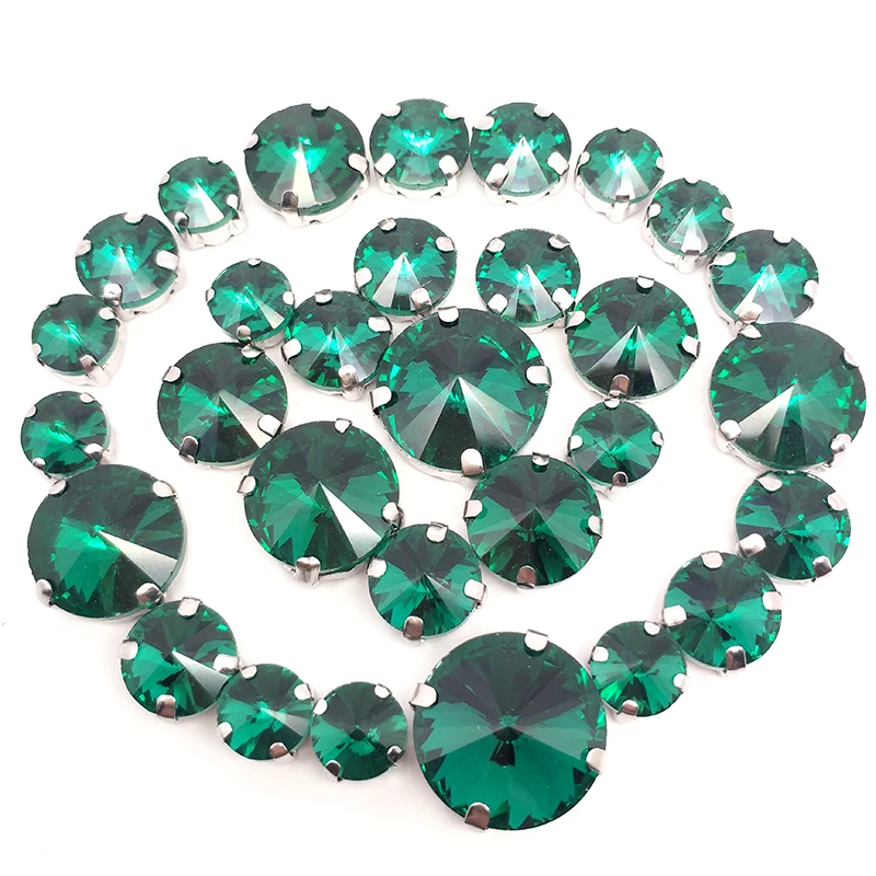 Стеклянные стеклянные стразы для шитья Satellite разные размеры 21 цвет 30 шт. 5