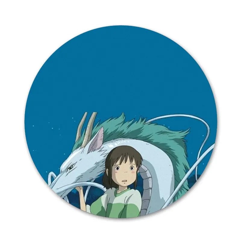 

Cartoon Hayao Miyazaki Spirited away Totoro Badge Brooch Pin Accessories For Clothes Backpack Decoration gift 58mm