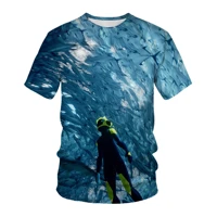 dive into the sea underwater mens t shirts diving fish casual fashion men tshirt short sleeve streetwear tees top clothes