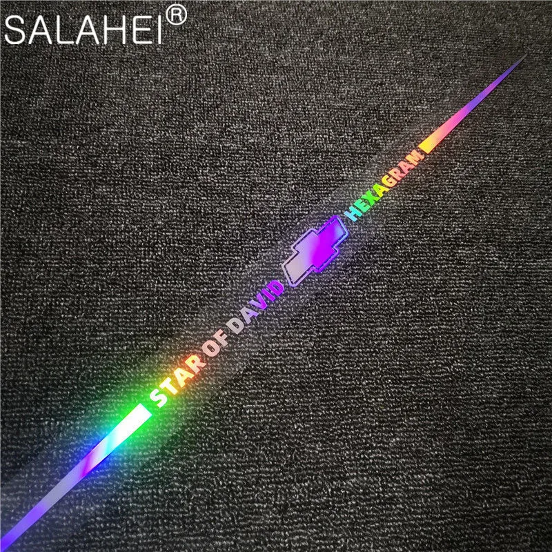 

Car Emblem Laser Reflective Decoration Colorful Stickers Strip For Chevrolet Patriot Liberty Wrangl 1Pcs Auto Body Door Decals