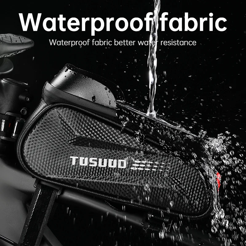 tosuod bike bag 1 8l frame front tube rainproof cycling bag bicycle waterproof phone case 8 inches touchscreen hard shell bag free global shipping